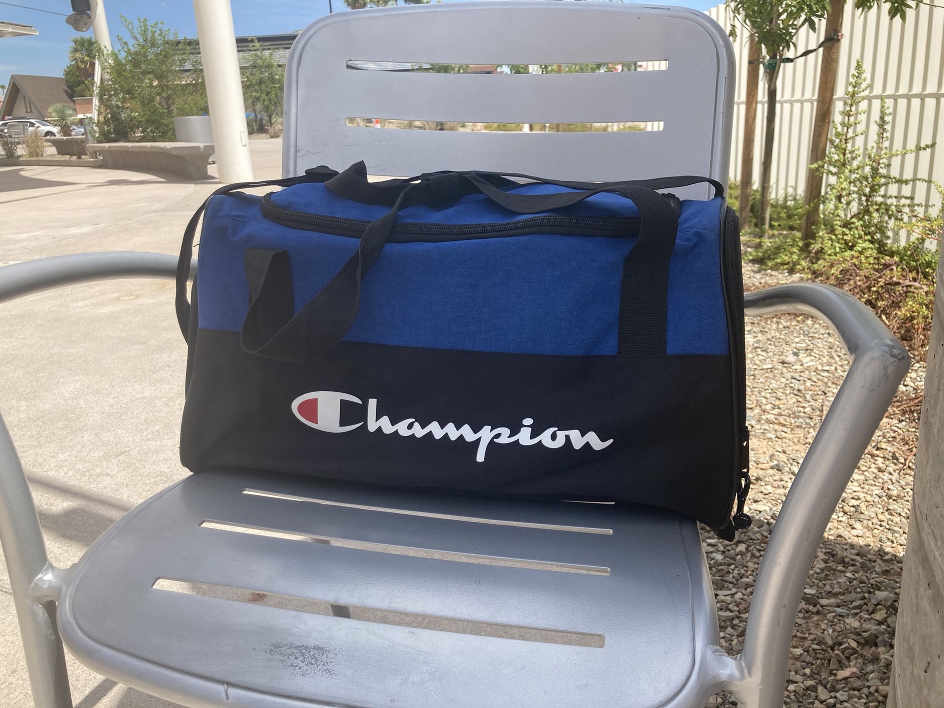 Champion Prologue Duffel Bag, Blue/Black, One Size