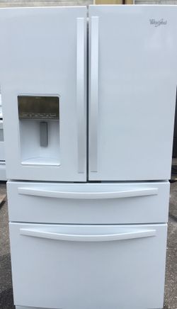 Whirlpool white french door refrigerator