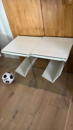 Glass side tables- modern contemporary