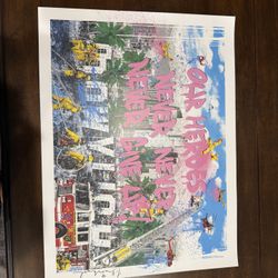 Mr. Brainwash Signed Pop Art Print Firefighters 'Our Heroes Never Never Never G…