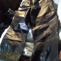 Leather Motorcycle Pants 