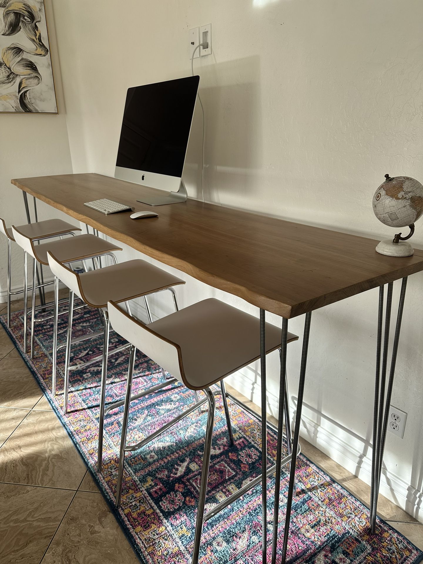 MID CENTURY DINING/WORKING TABLE SET