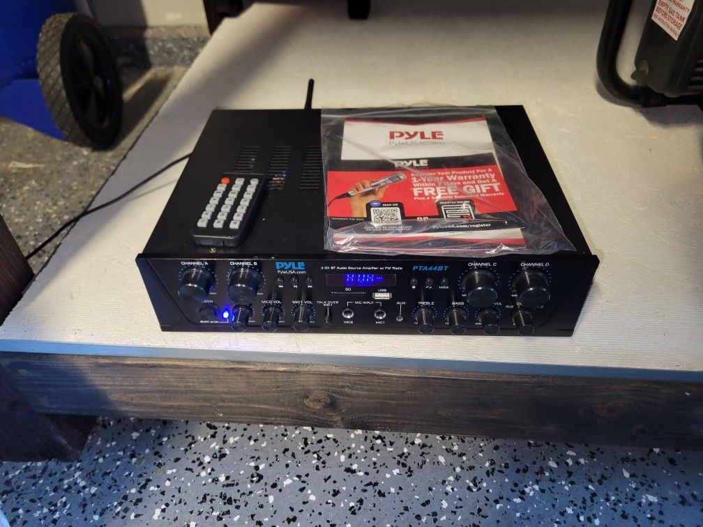 Pyle Wireless Bluetooth 4 Channel Amplifier