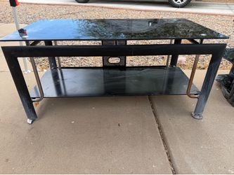 Glass tv stand