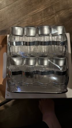 Crate&Barrel 8 Bottle Spice Rack X 2