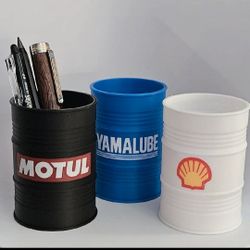 Oil Barrel Desk Pen Holder