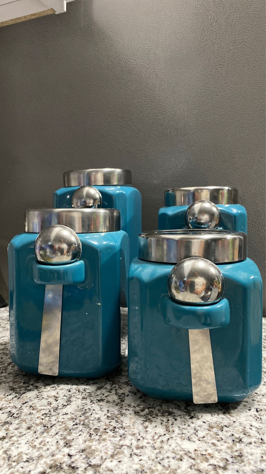 Teal Kitchen Canisters