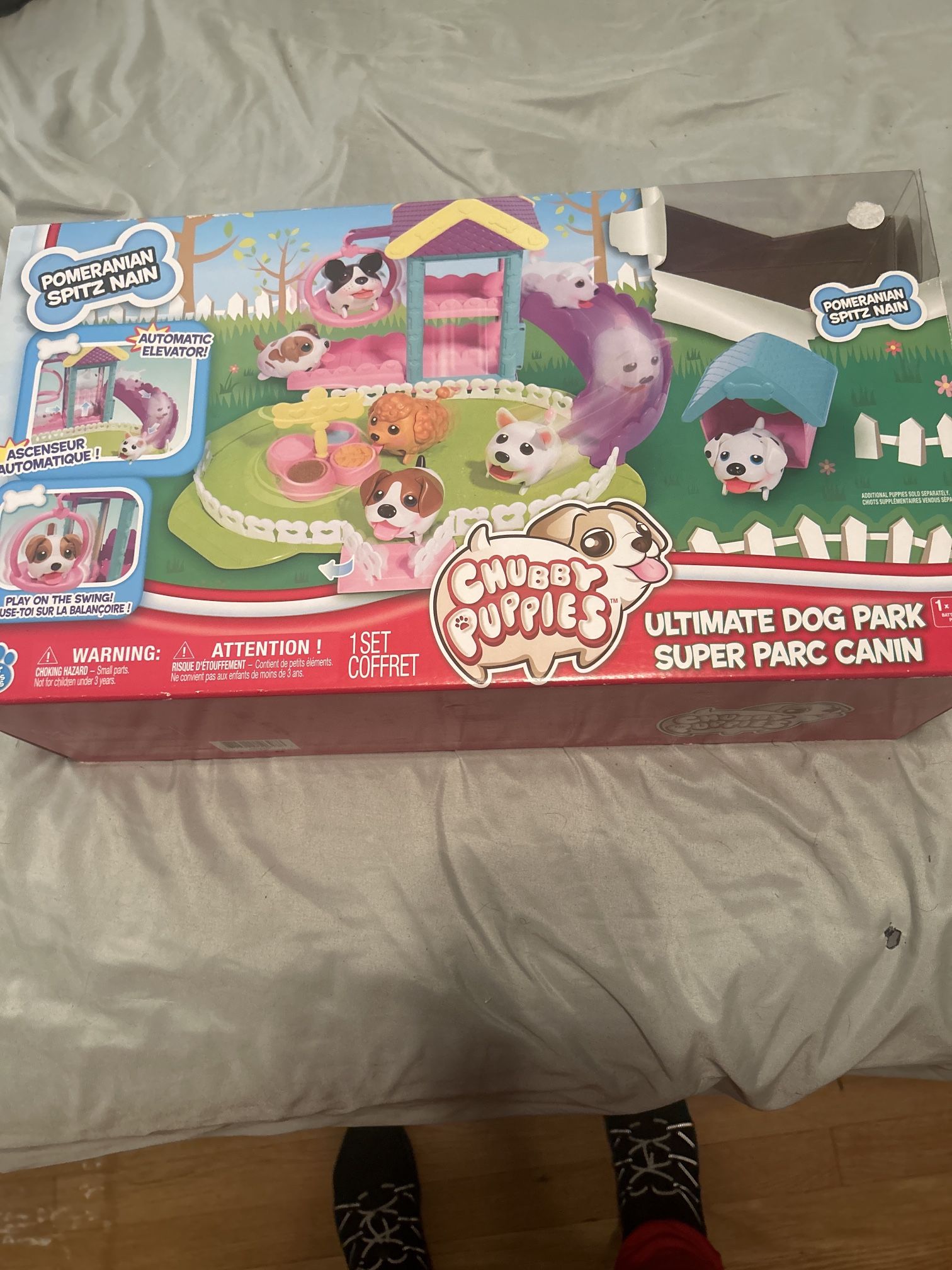 Chubby Puppies Ultimate Dog Park Super Parc Canin W/Box Tested-Works Complete