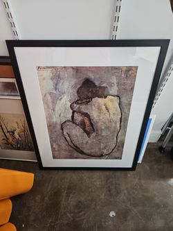 Framed Picasso Art Print with White Mat