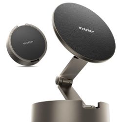 MagSafe Car Phone Mount, Magnetic Phone Holder for Car with Metal Arm & 360°Rotation, Strong Magnets Car Phone Holder Mount for iPhone 16/15/14/13/12 