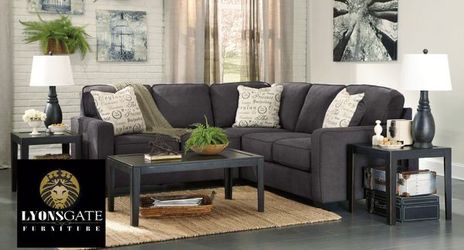 Beautiful grey living room sectional!
