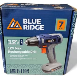 New Blue Ridge 12V Drill Rechargeable 