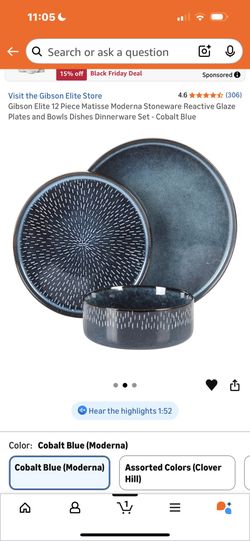 Gorgeous Gibson Elite 16 Piece, Stoneware Dish, Set Dinner, Plates, Salad Plates, And Bowls Dishes 