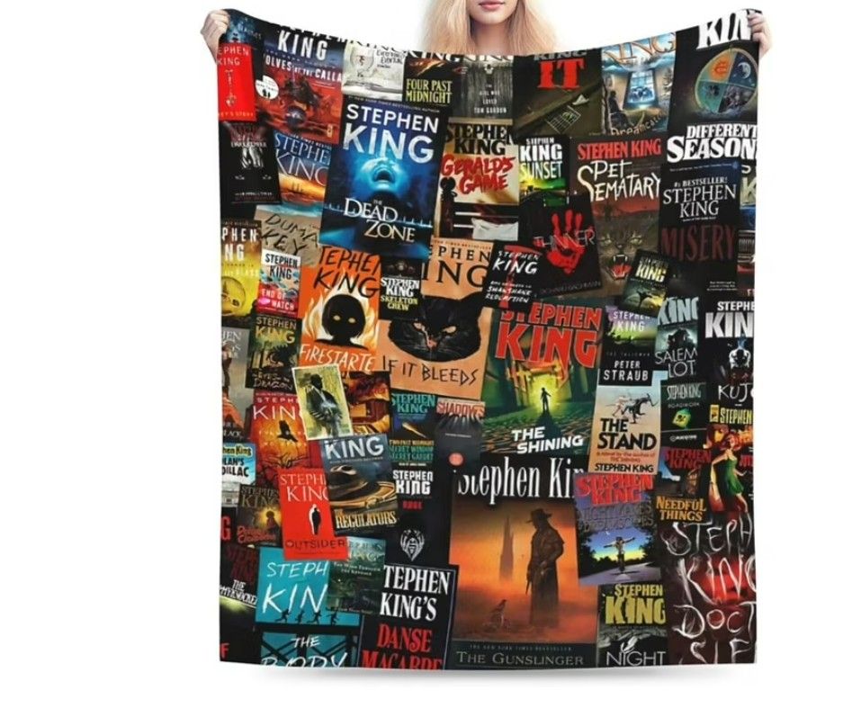 NEW Stephen King Collage Throw Blanket