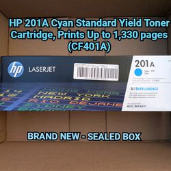 HP 201A Cyan Standard Yield Toner Cartridge, Prints Up to 1,330 pages (CF401A)