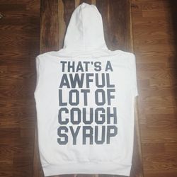 ALOCS Men's White Zip-up Hoodie