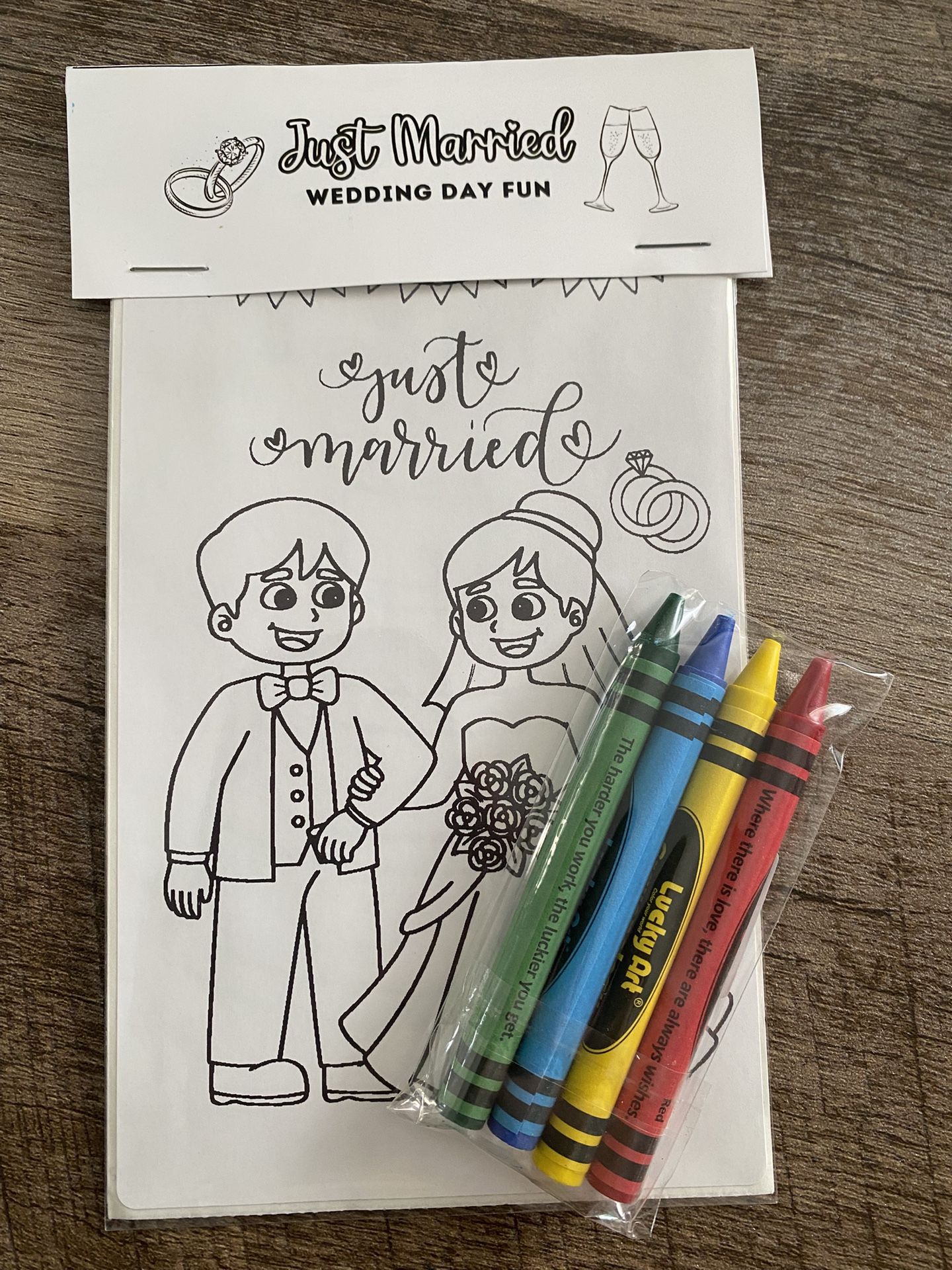 Just Married Party Favor