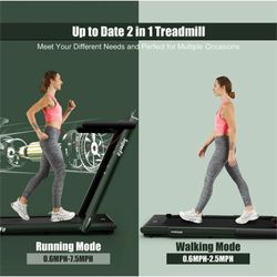 SuperFit Up To 7.5MPH 2.25HP Single Display Screen Treadmill Green