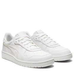 Asics JAPAN S
Women's Sportstyle Shoes
Color White/Cream, Rubber Sole
Sintethic Leather Upper
Style 1192A208-101
Size 9.5 Women's