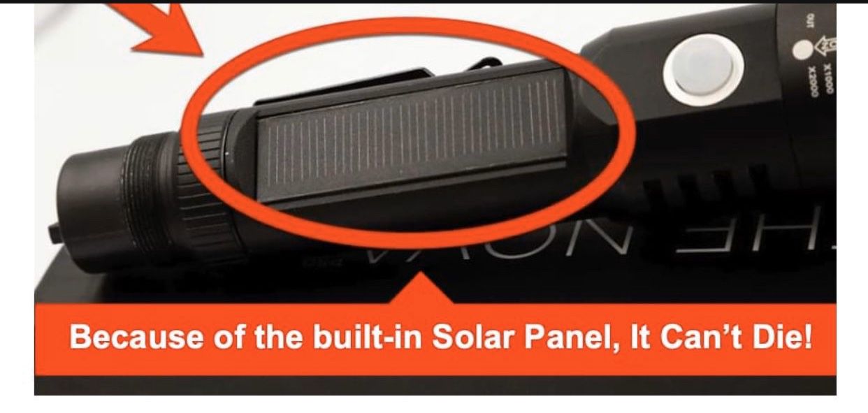Solar Powered Heavy Duty Flashlight Usb Built In Generator For Phone Charging