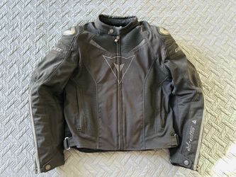 Dainese Super Speed Tex SPR Racing Motorcycle Jacket Size 52 w/Back Protector