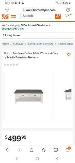 New assembled coffee table see pictures for dimensions