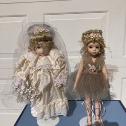 2 porcelain dolls both for $15 total