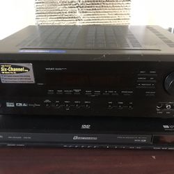 ONKYO SYSTEM WITH REMOTE CONTROL SPEAKERS  6 CHANNEL With 100 Watts PER CHANNEL AMP 