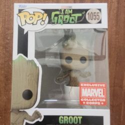 Funko Pop! I am Groot #1055 Flowerpot Marvel Collector Corps Exclusive New
