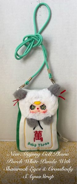 NEW MAJONG BABY3 CROSSBODY PHONE POUCH WITH SPECIAL EYES & POCKET