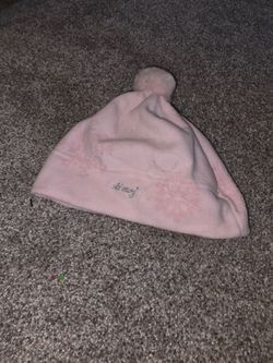 Old Navy Pink Fleece Pom Beanie