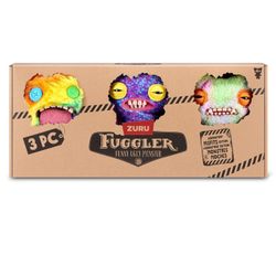 Fuggler 3pc Laboratory Misfits Out ZURU Plush Funny Ugly Monsters 