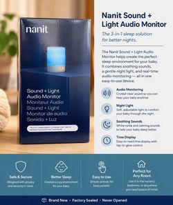 New Nanit Sound + Light Audio Monitor | Factory Sealed