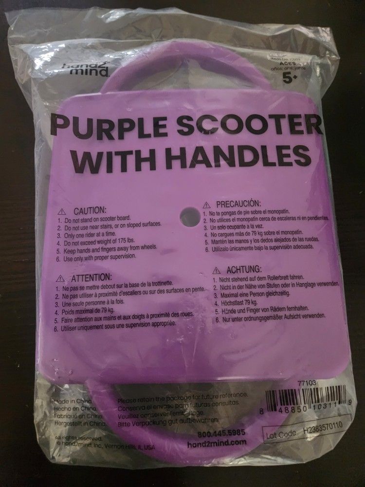 Sitting Scooter Board With Handles.