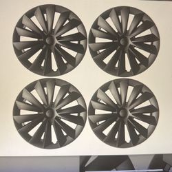 NEW 4PCS 19 INCH WHEEL COVERS. Exclusive Black Blade Wheel Cover. Easy Installation, with 19” Gemini Rim Protector. For Tesla Model Y 2019-2024