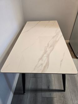 Marble-Top Dining Table - Read Description