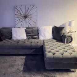 Fairly used Gray Sectional 