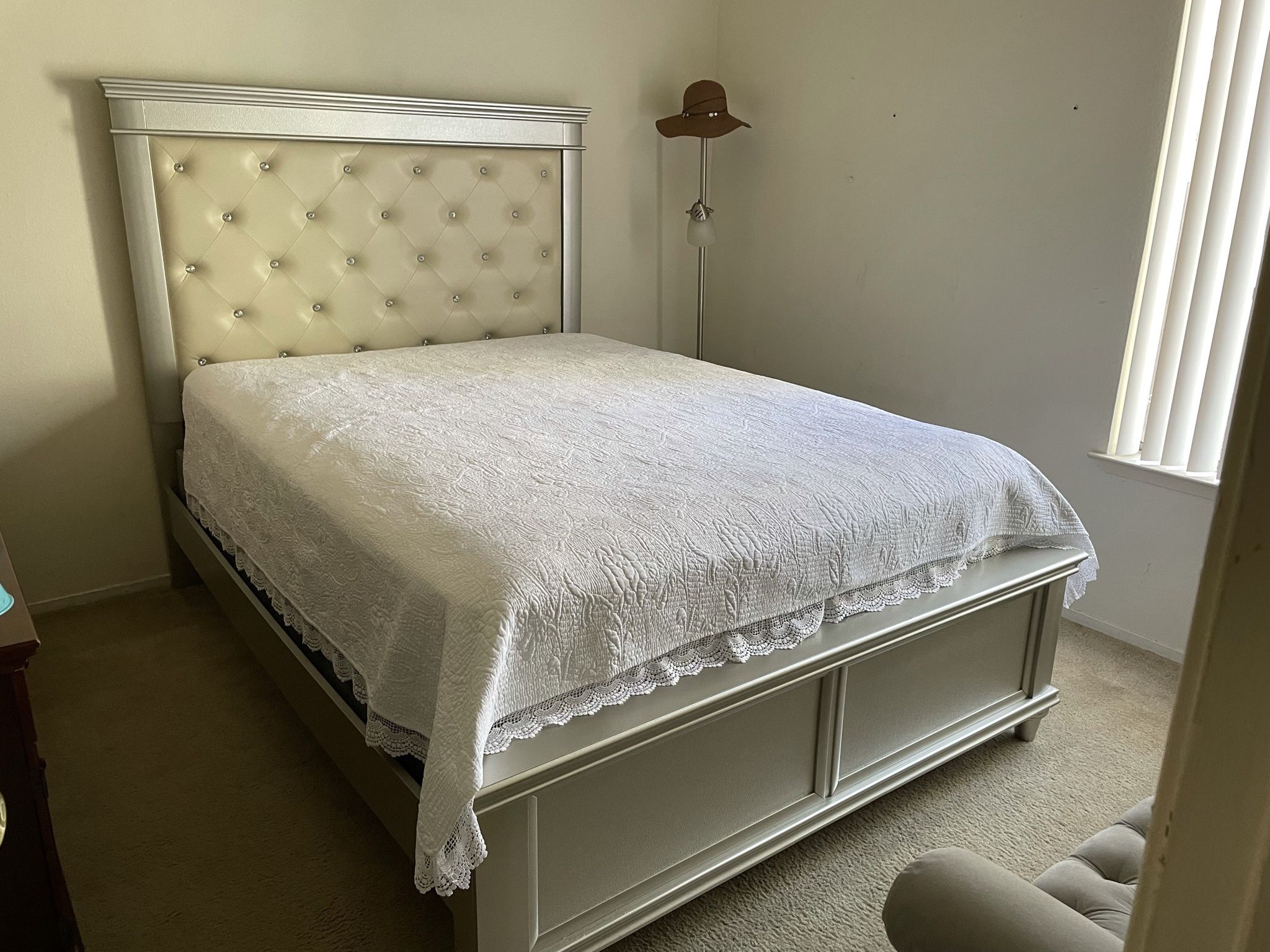 Queen Silver Bed Frame