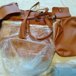 Lux Decor 4 Piece: Women Handbag Shoulder Bag Leather Messenger Hobo Bag Satchel Purse Tote