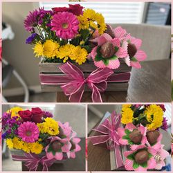 Arreglo Florar / Fresas Con Chocolate 