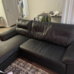 Black Couch W/ Chaise 