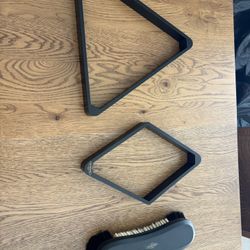 Brunswick Pool Ball Racks And Brush In Great Condition 