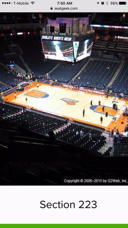 Hornets tickets for 10/9 &10/29 v Utah Jazz & Detroit Pistons