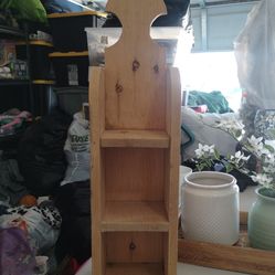 Wood shelves