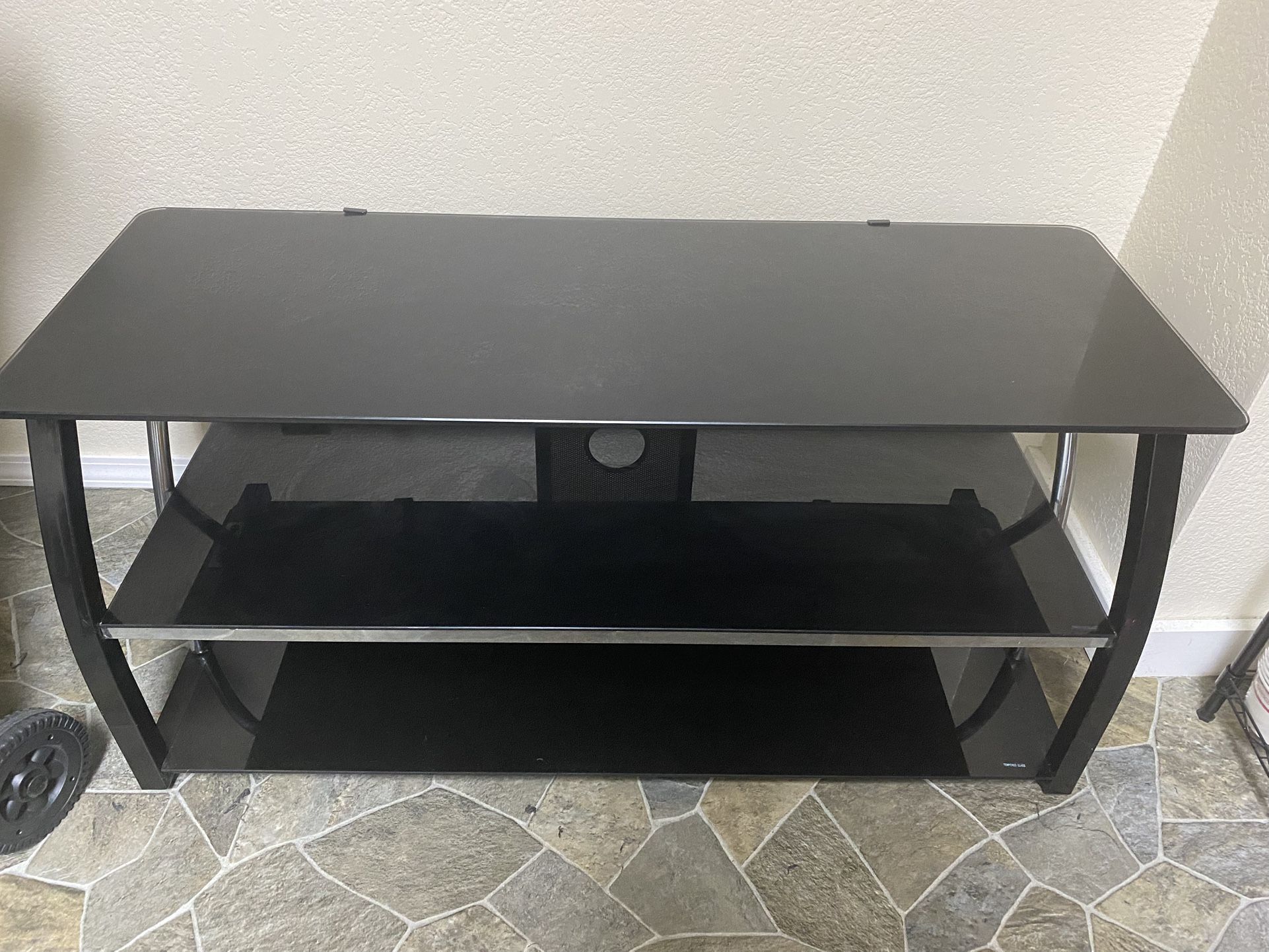 3  Piece Tempered Glass Tv Stand 