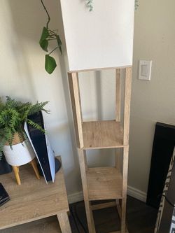 2 Wooden shelf with light