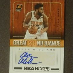Alan Williams 2018-19 Hoops Great Significance Autograph Phoenix Suns #GS-AW Basketball Card Collectible Sports NBA