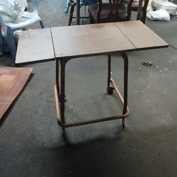 Small table with wheels drop leaf $15