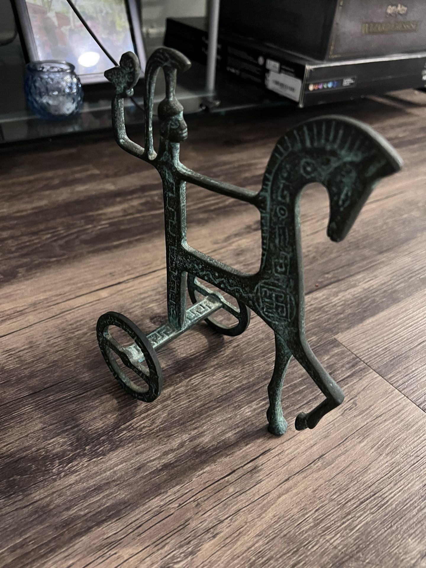 Frederick Weinberg Style Etruscan Horse Chariot Athena Minerva Owl