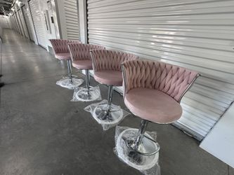 NEW 4-PINK SWIVEL BAR STOOLS((free Delivery))🚙🚙